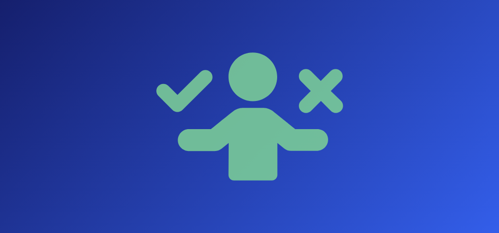 Person tick or cross